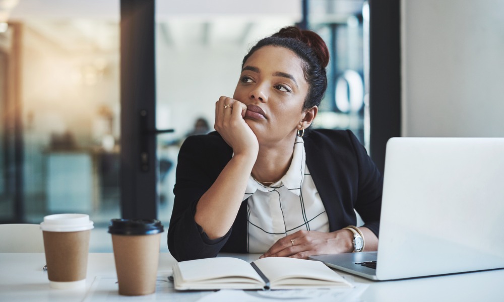 An unmotivated salesperson lacks focus and drive.